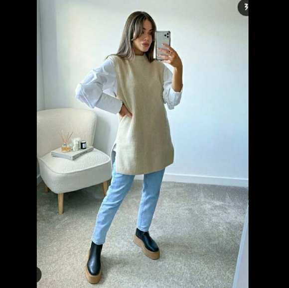 H&M High-profile two tone platform boots blogger's - Picture 5 of 9